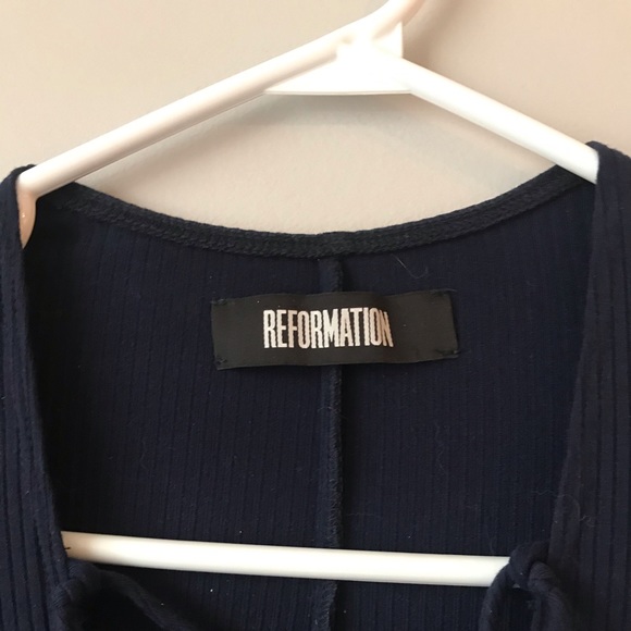 REFORMATION Edison lace up lunge sweater dress - Picture 11 of 13